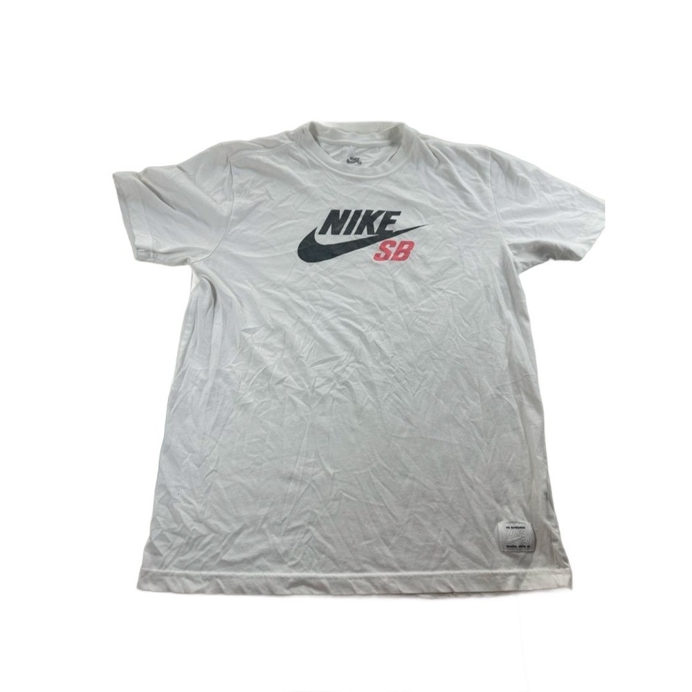 Nike SB Graphic T-Shirt Mens Medium White Logo Skateboarding Tee 623402-101